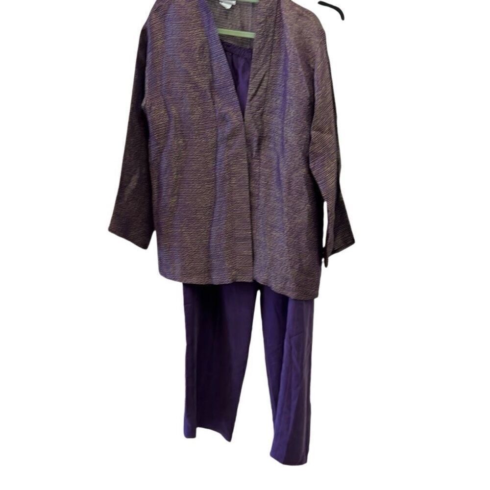 Sutton studio purple pants set size medium